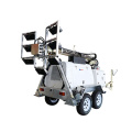 Mine use emergency mobile light tower with 12pcs 300w metal halide light